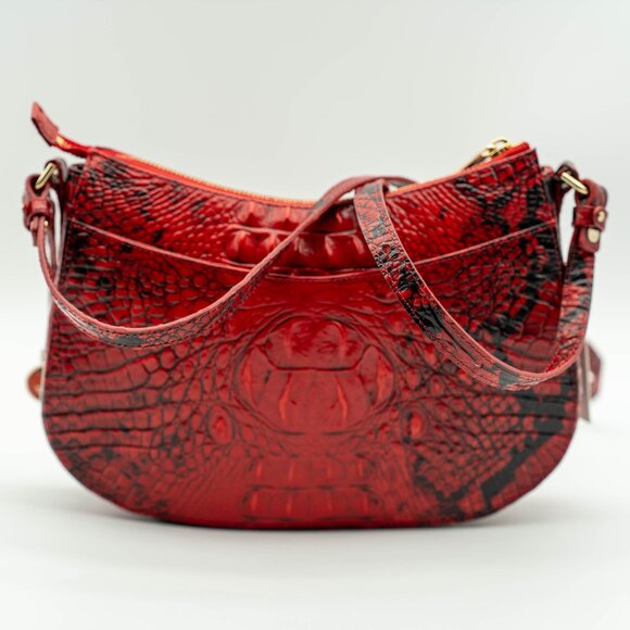 Cherry Girl Brahmin Shayna Ombre Melbourne Genuine Crock Leather Bag NWT - Picture 2 of 13